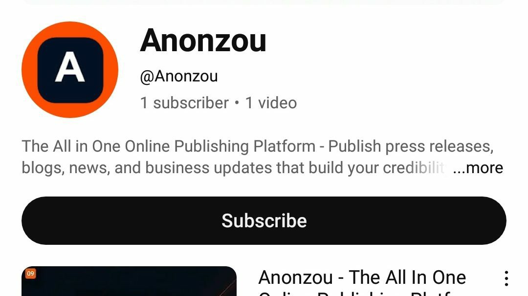 📢 Anonzou is now on YouTube 💥