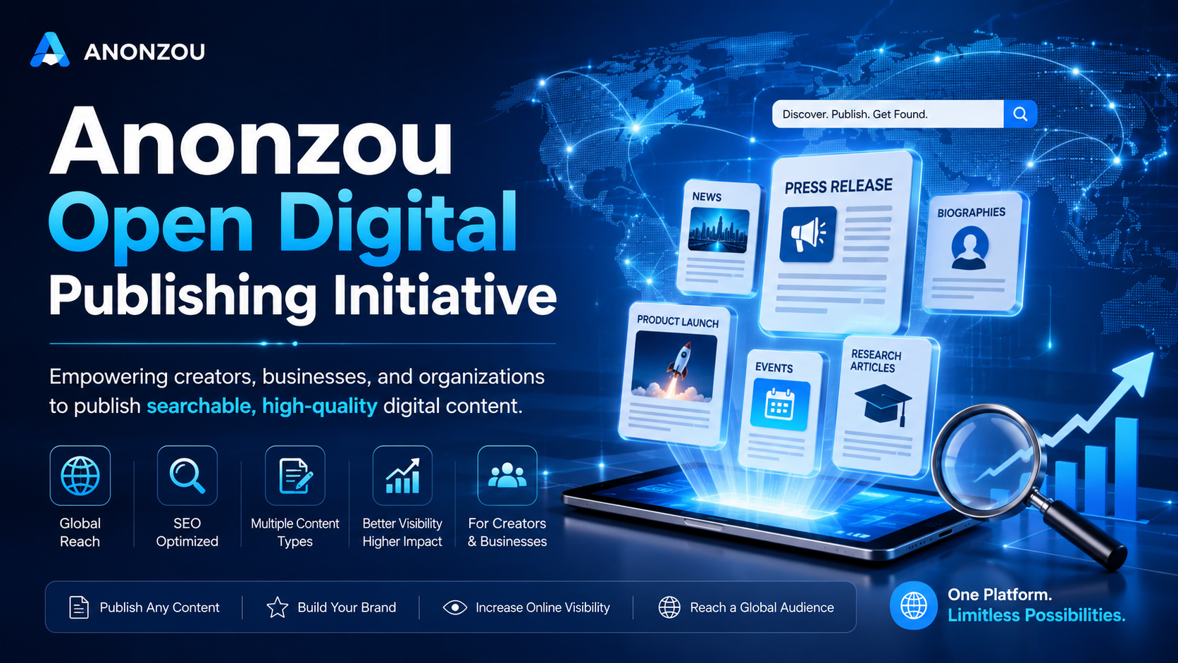 Anonzou Announces Open Digital Publishing Initiative for Creators and Businesses