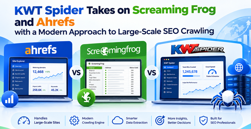 KWT Spider Takes on Screaming Frog and Ahrefs with a Modern Approach to Large-Scale SEO Crawling