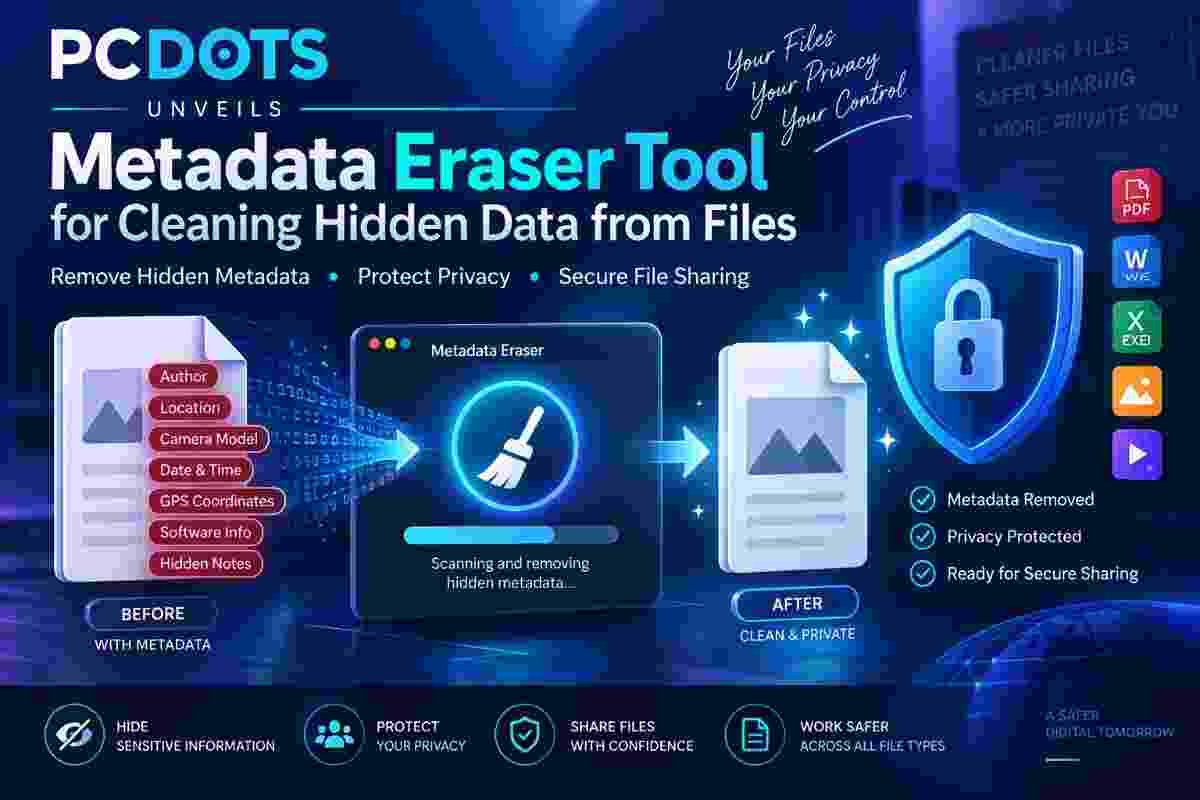 PCDOTS Unveils Metadata Eraser Tool for Cleaning Hidden Data from Files