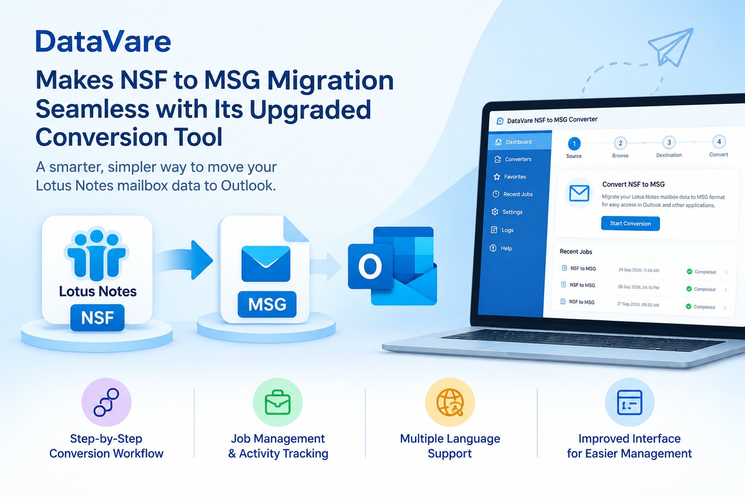 DataVare Makes NSF to MSG Migration Easier with Updated Tool