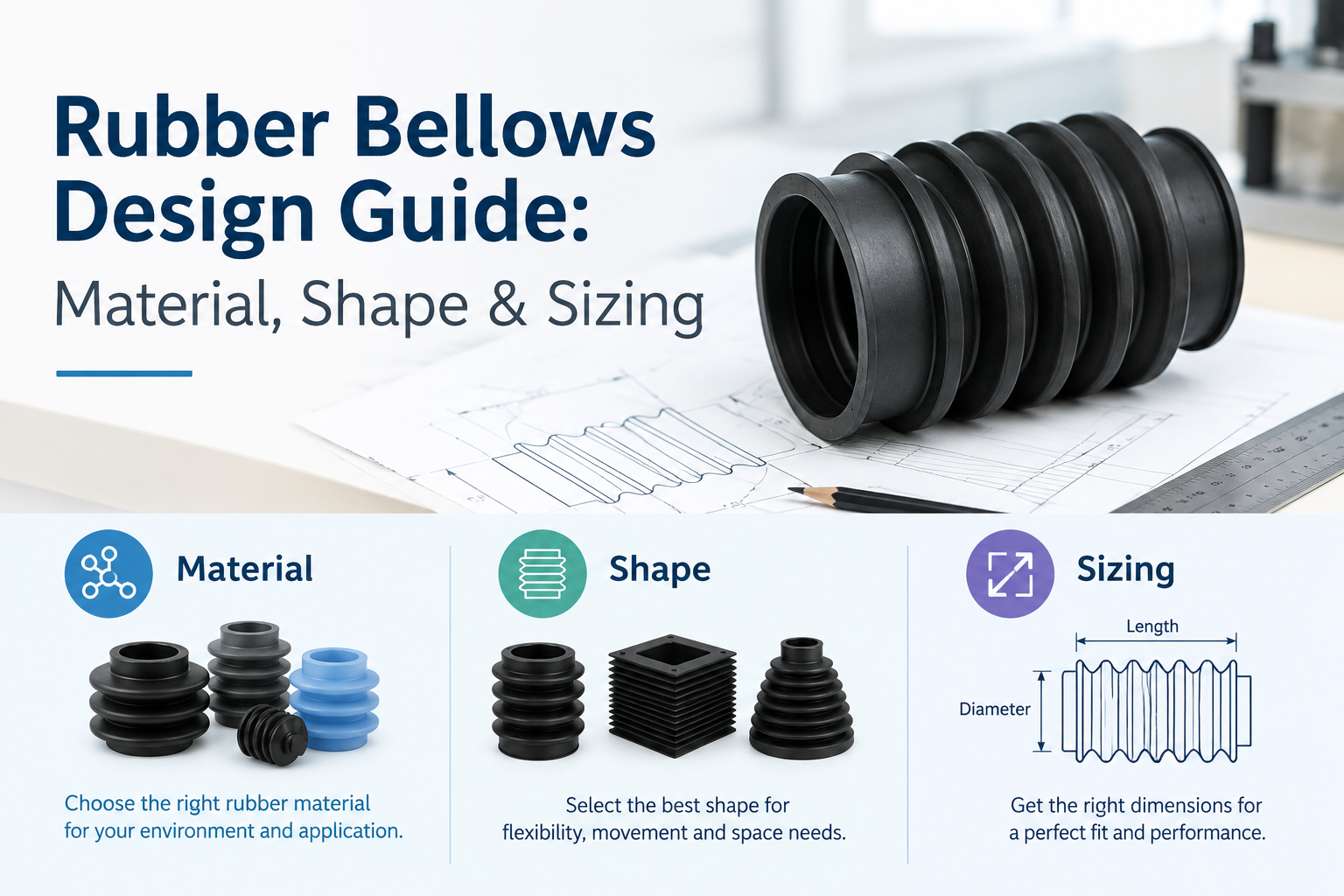Rubber Bellows Design Guide: Material, Shape & Sizing