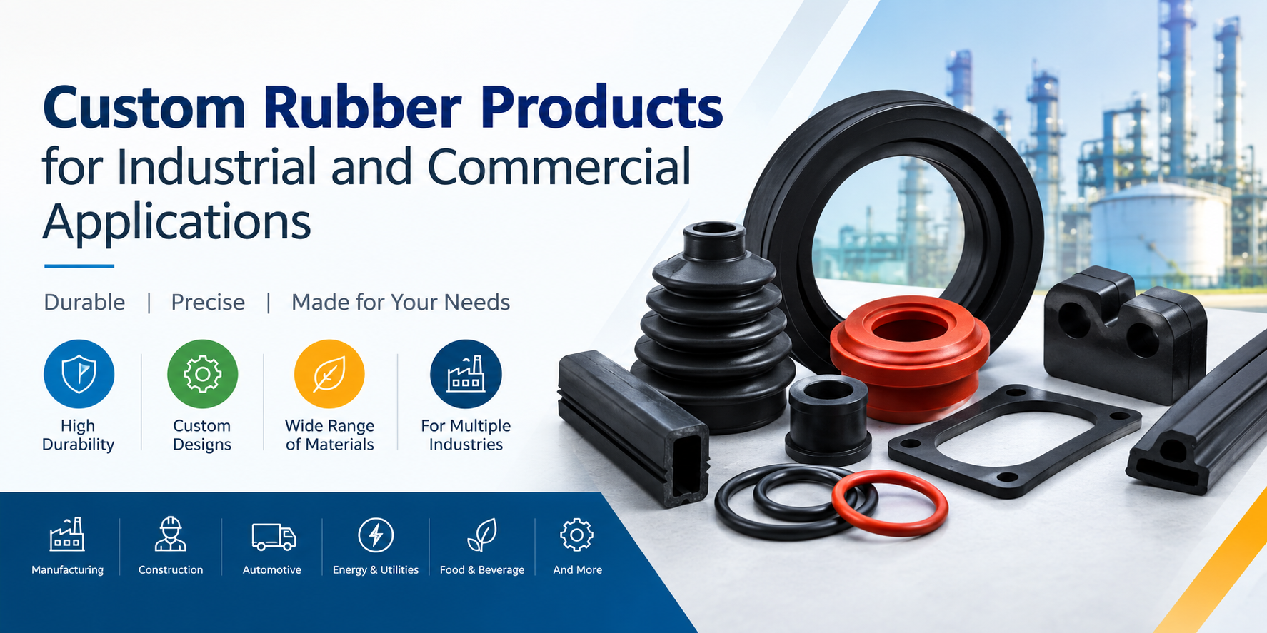 Custom Rubber Products for Industrial and Commercial Applications