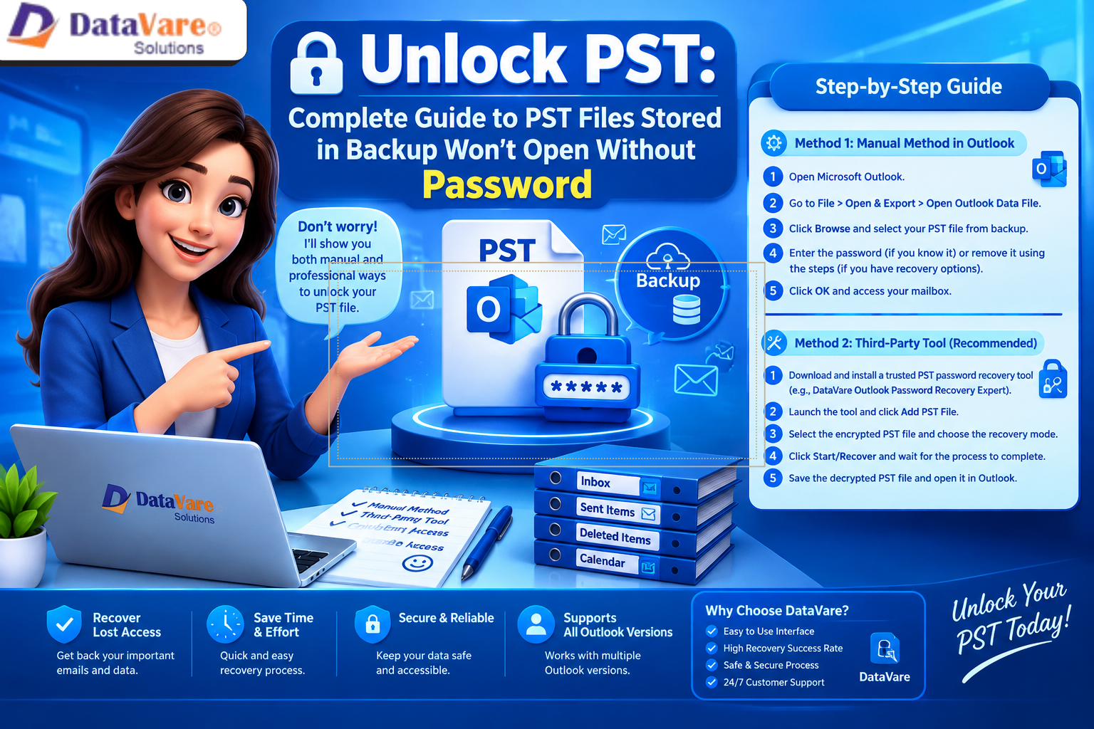 Unlock PST: Complete Guide to PST Files Stored in Backup Won't Open Without Password