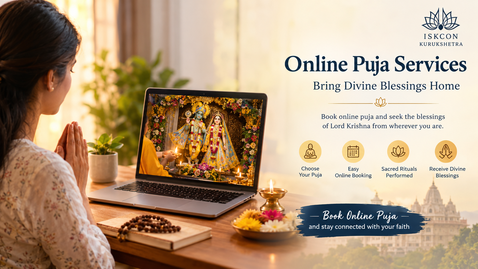 Online Puja: A Convenient Way to Seek Lord Krishna’s Blessings at ISKCON Kurukshetra