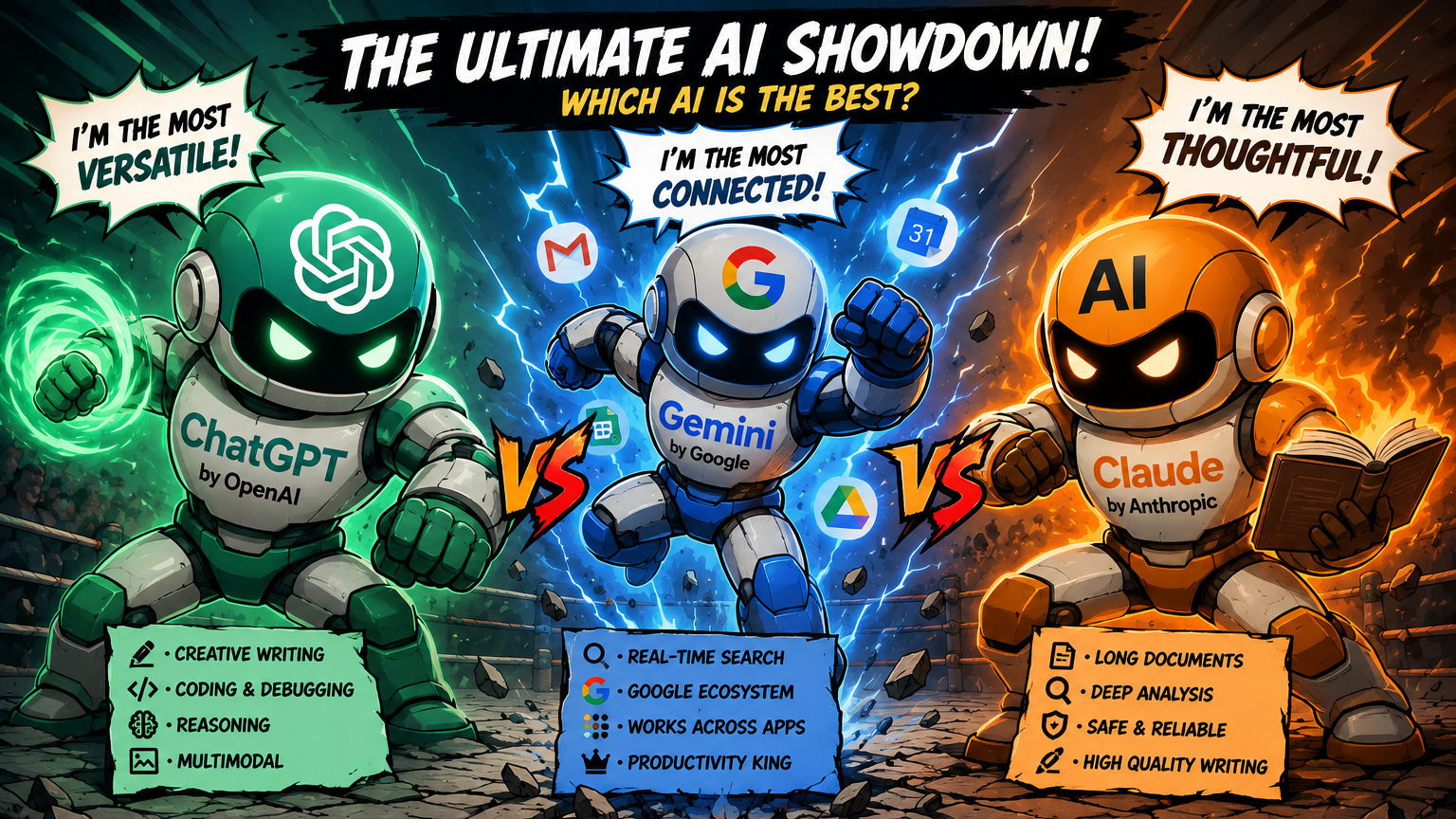 ChatGPT vs Gemini vs Claude: Which AI Is Best? (2026 Research)